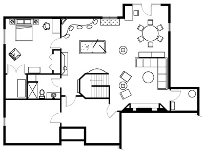 Dec Residence Lower Level Floor Plan