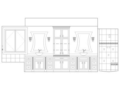 Johnson Residence - Master Bathroom Elevation
